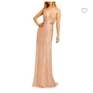 Mac Duggal Blush Plunging V-neckline 4711